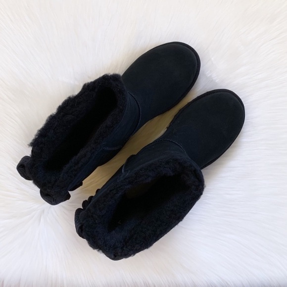 UGG Bailey Corduroy Bow Boots In Black - Picture 4 of 8